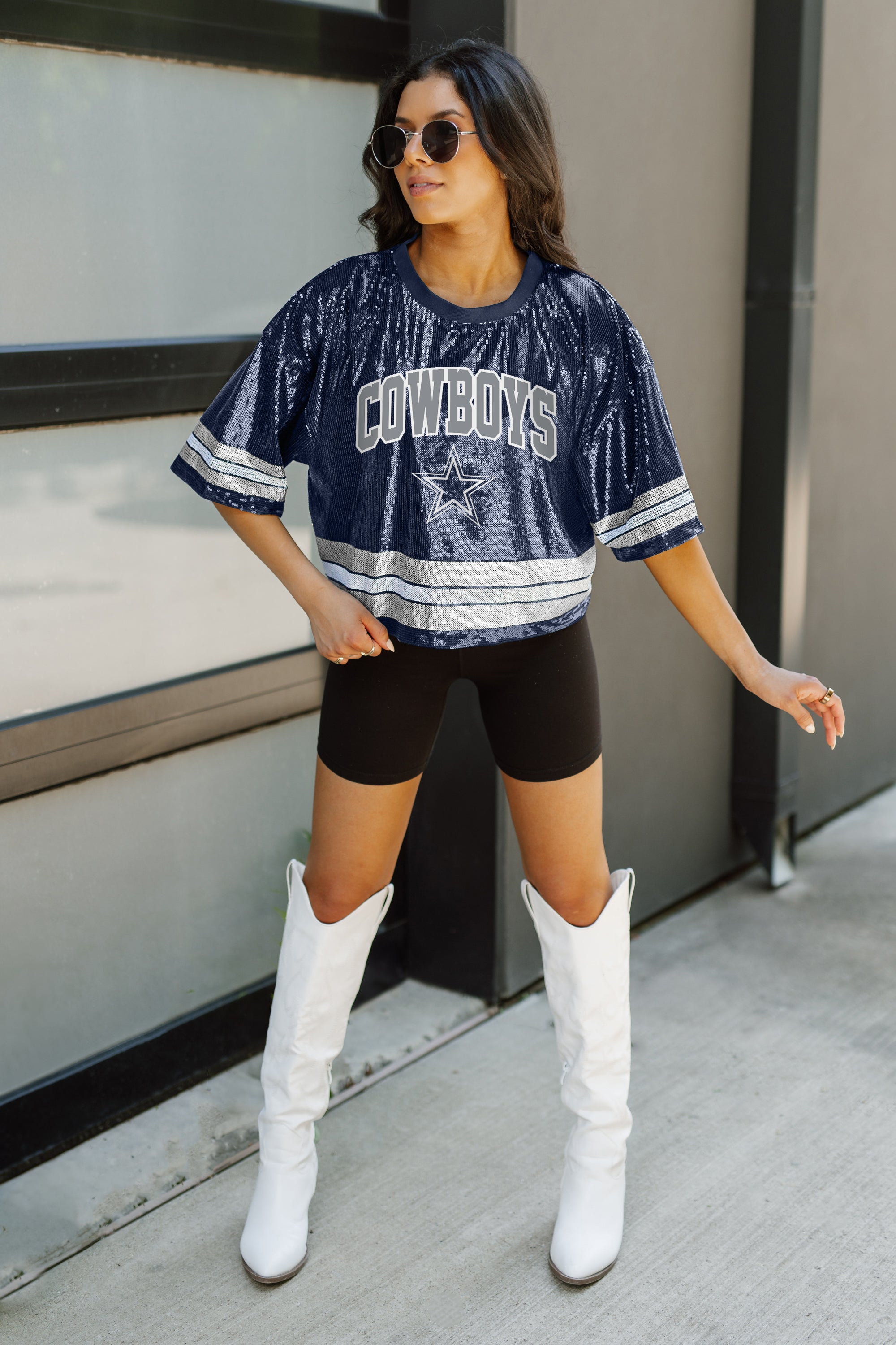 dallas cowboys sequin dress Cowboy Jersey Dress, Game Day, NFL Jersey Gi Gi's Boutique PRODUCT DETAILS Sequin Dresses Dallas Cowboys Jersey