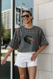 ALABAMA AT BIRMINGHAM BLAZERS MAKING MOVES ALL-OVER RHINESTONE CROPPED TEE WITH YOKE