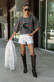 ALABAMA AT BIRMINGHAM BLAZERS MAKING MOVES ALL-OVER RHINESTONE CROPPED TEE WITH YOKE