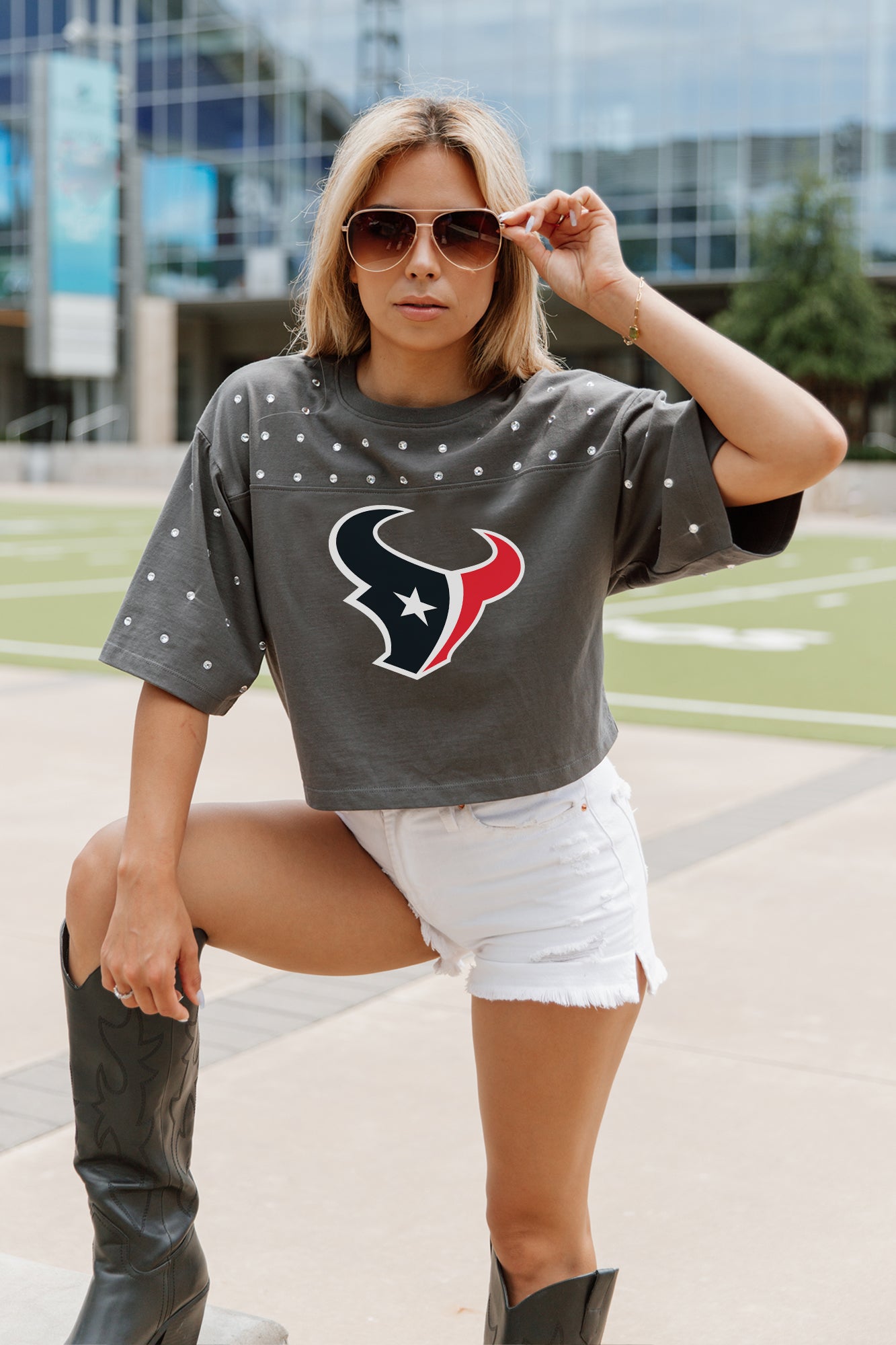 Football Jersey Houston Texans Jersey Womens Gameday Couture HOUSTON TEXANS  Bling It Sequined Jersey Dress Clearance