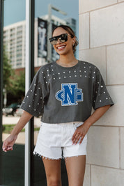NORTH GEORGIA NIGHTHAWKS MAKING MOVES ALL-OVER RHINESTONE CROPPED TEE WITH YOKE