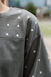 TENNESSEE STATE TIGERS MAKING MOVES ALL-OVER RHINESTONE CROPPED TEE WITH YOKE