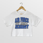 AIR FORCE FALCONS DEEP ROOTS BOXY FIT WOMEN'S CROPPED TEE