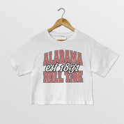ALABAMA CRIMSON TIDE DEEP ROOTS BOXY FIT WOMEN'S CROPPED TEE