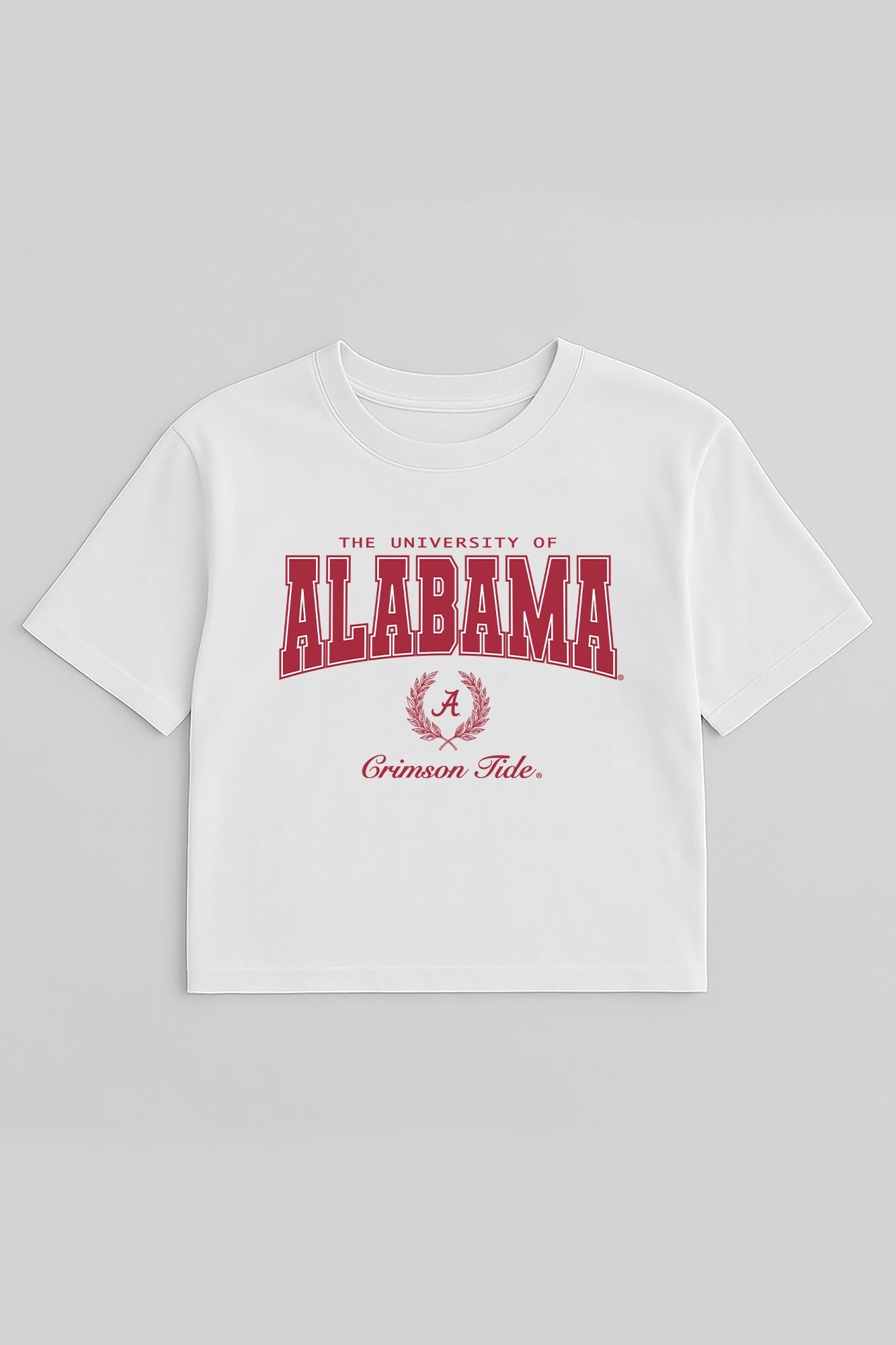 ALABAMA CRIMSON TIDE EASY WIN BOXY FIT CROP TEE