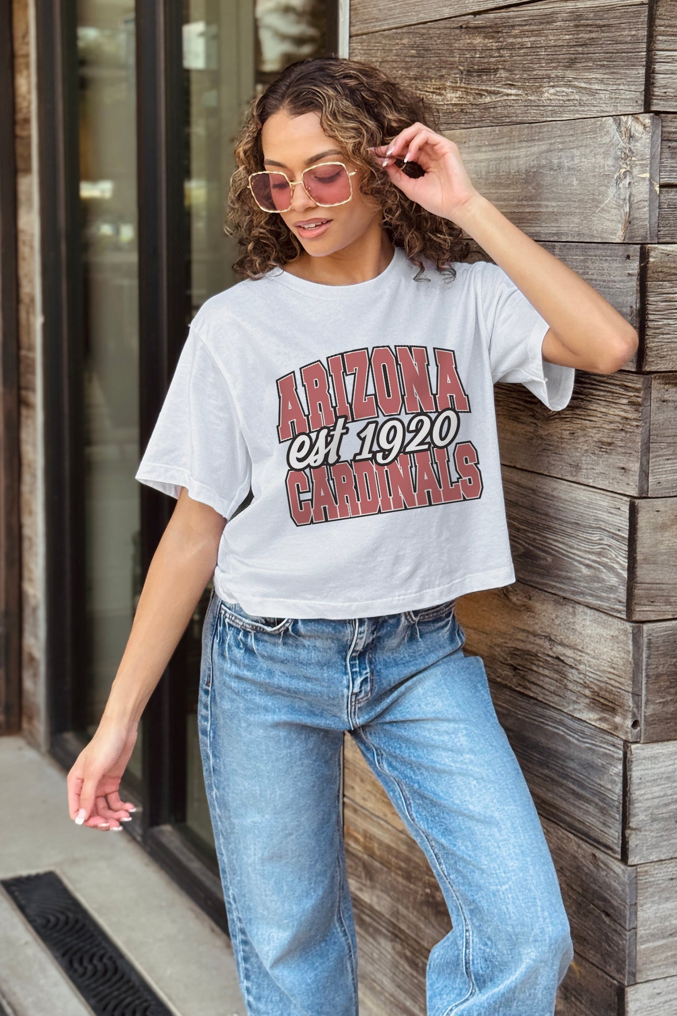ARIZONA CARDINALS DEEP ROOTS BOXY FIT CROPPED TEE