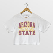 ARIZONA STATE SUN DEVILS DEEP ROOTS BOXY FIT WOMEN'S CROPPED TEE