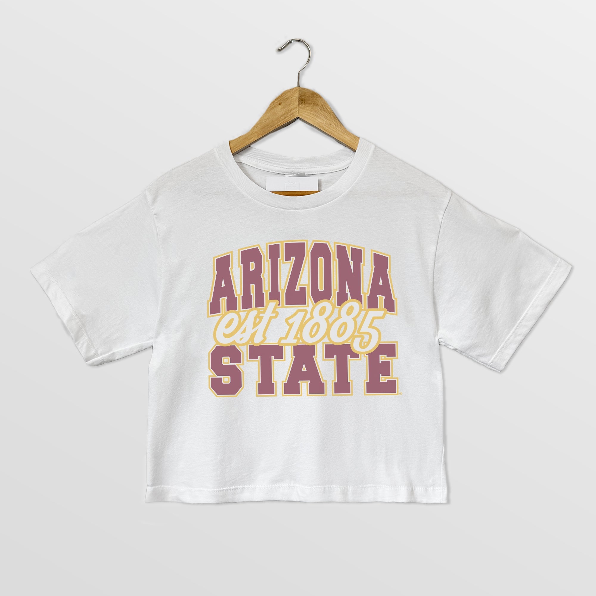 ARIZONA STATE SUN DEVILS DEEP ROOTS BOXY FIT WOMEN'S CROPPED TEE