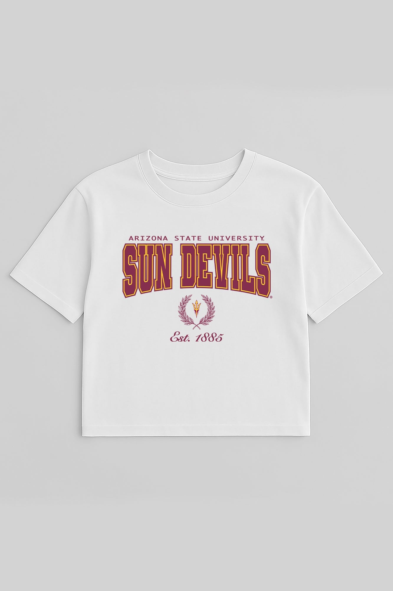 ARIZONA STATE SUN DEVILS EASY WIN BOXY FIT CROP TEE