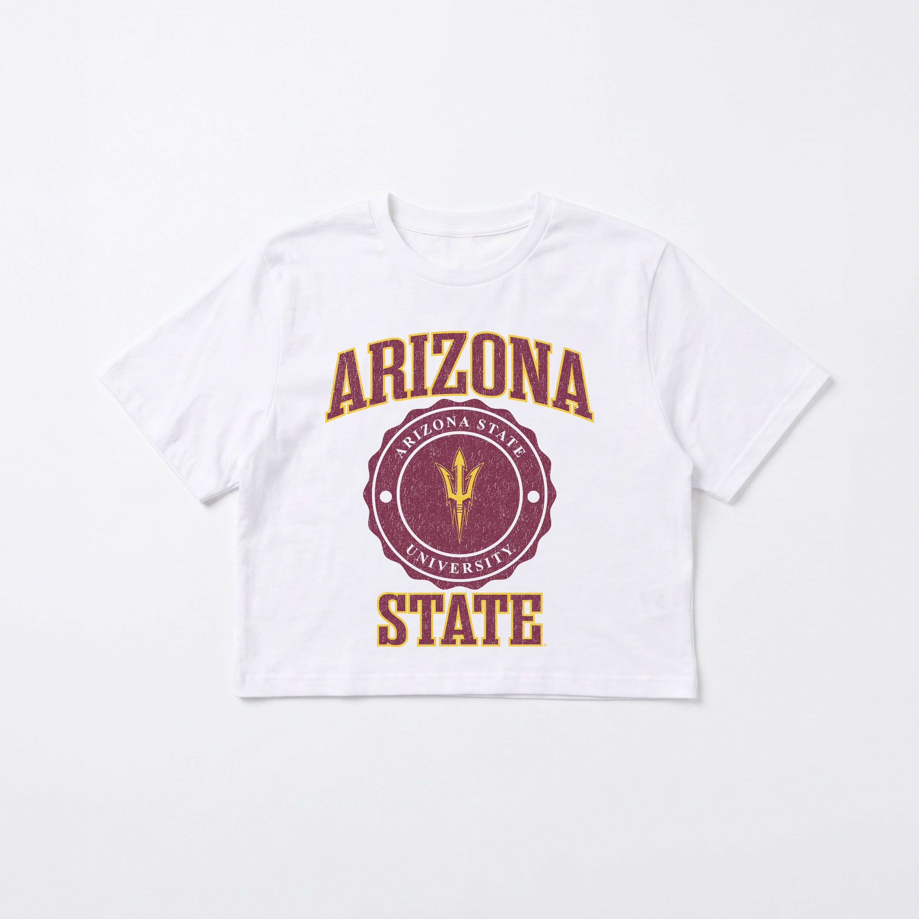 ARIZONA STATE SUN DEVILS RETRO PLAY BOXY FIT CROPPED TEE