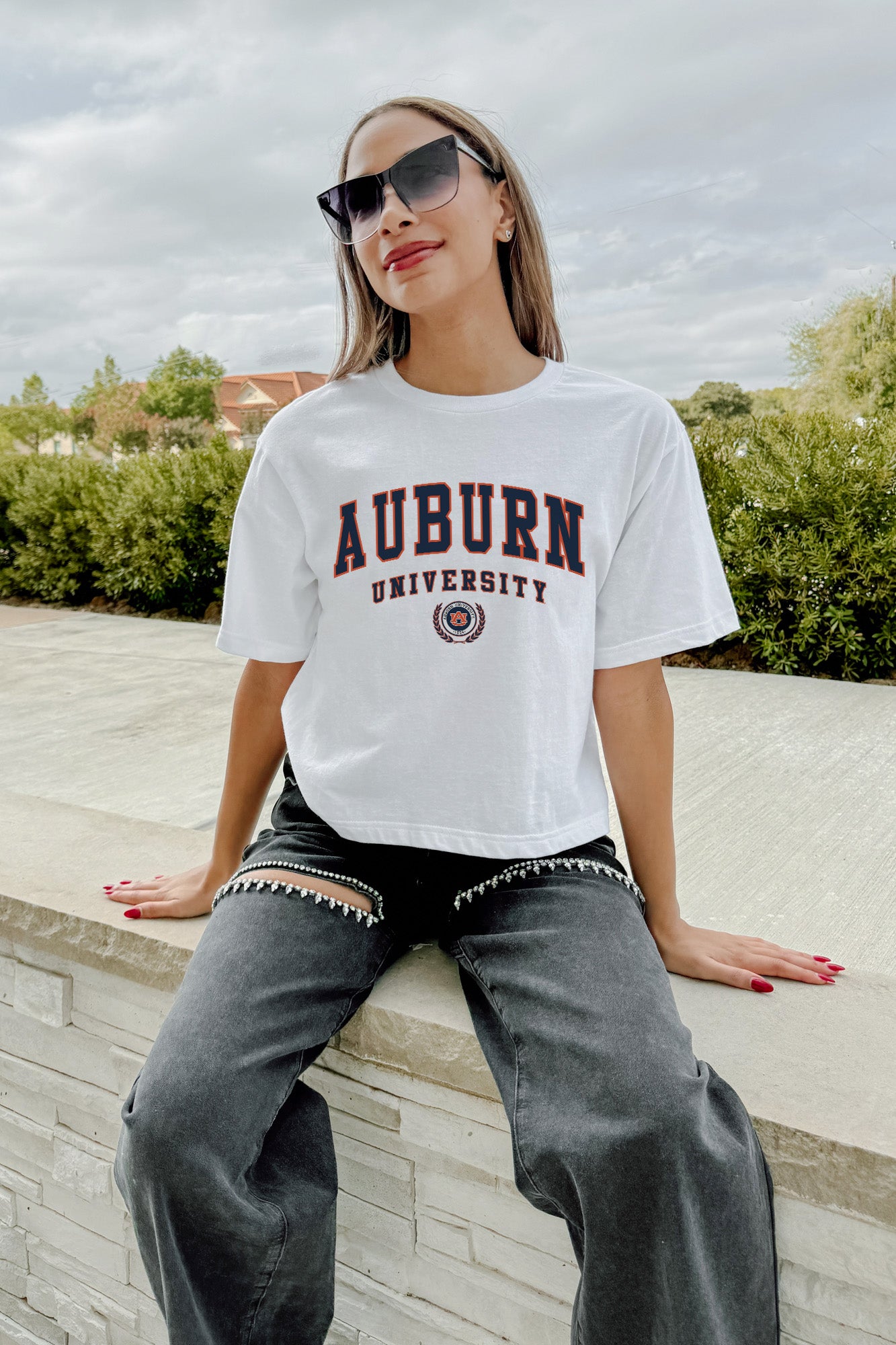 AUBURN TIGERS Victory Wear Boxy-Fit Crop Tee By Madi Prewett Troutt