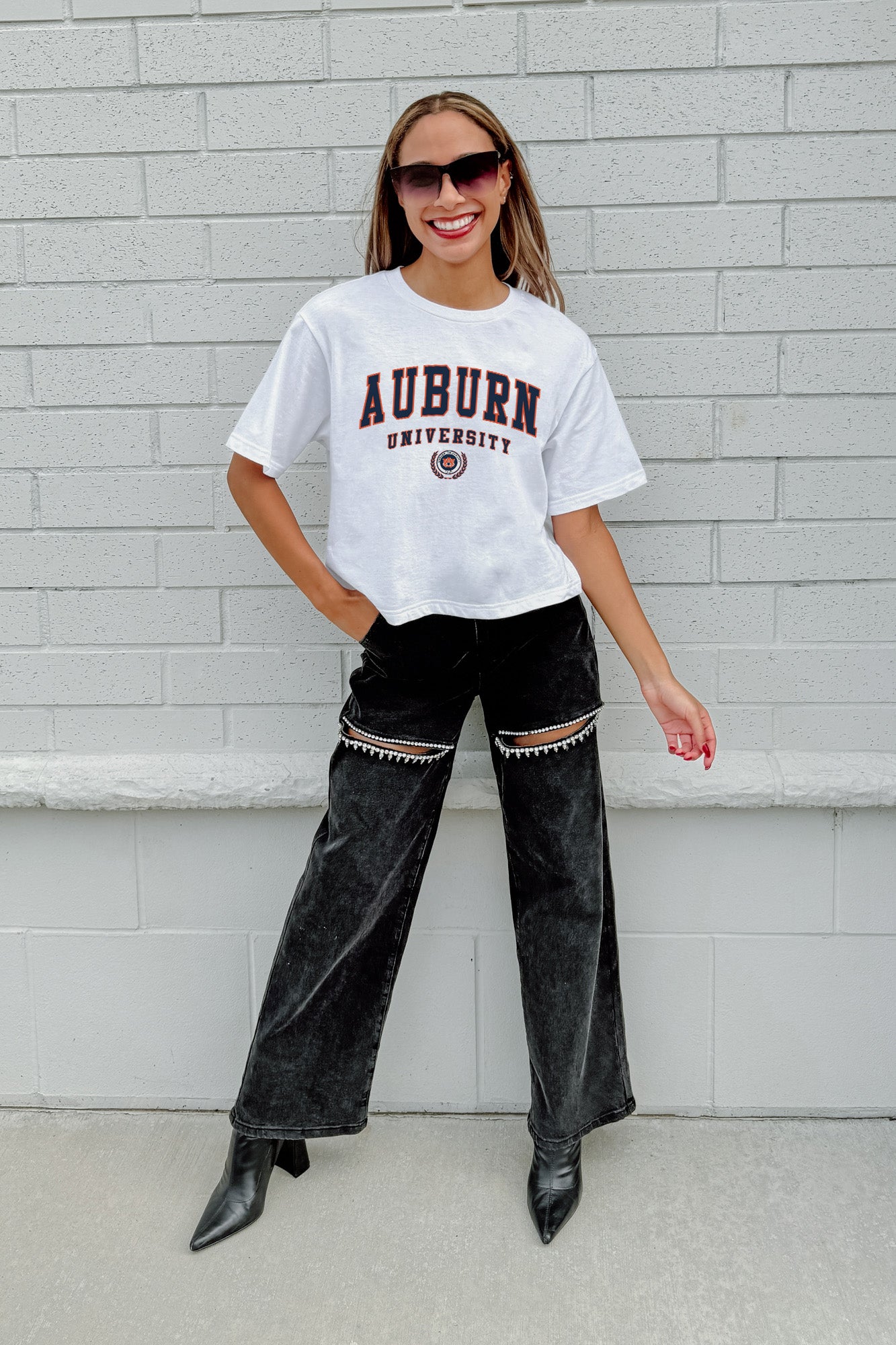 AUBURN TIGERS Victory Wear Boxy-Fit Crop Tee By Madi Prewett Troutt