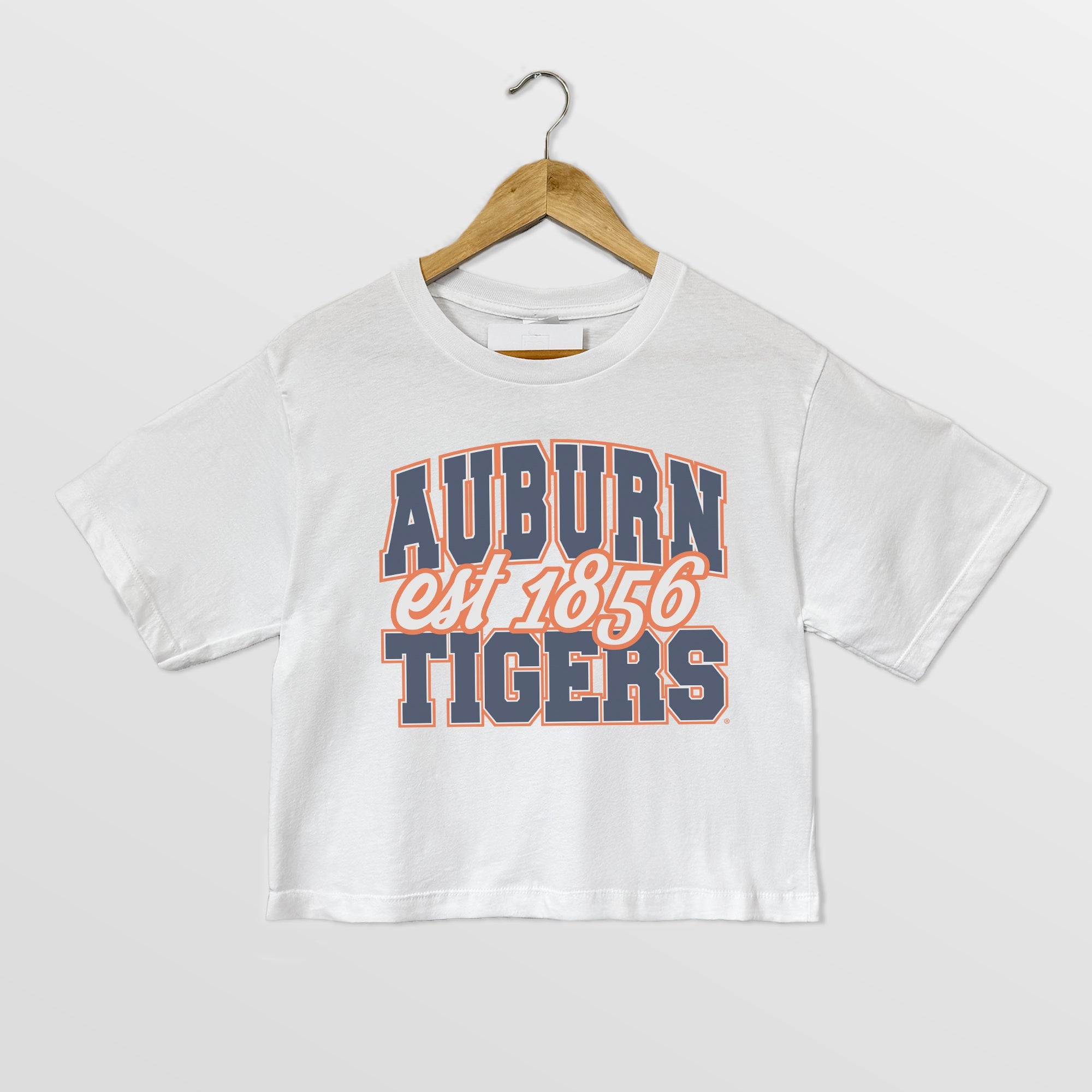 AUBURN TIGERS DEEP ROOTS BOXY FIT WOMEN'S CROPPED TEE