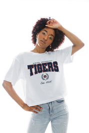 AUBURN TIGERS EASY WIN BOXY FIT CROP TEE