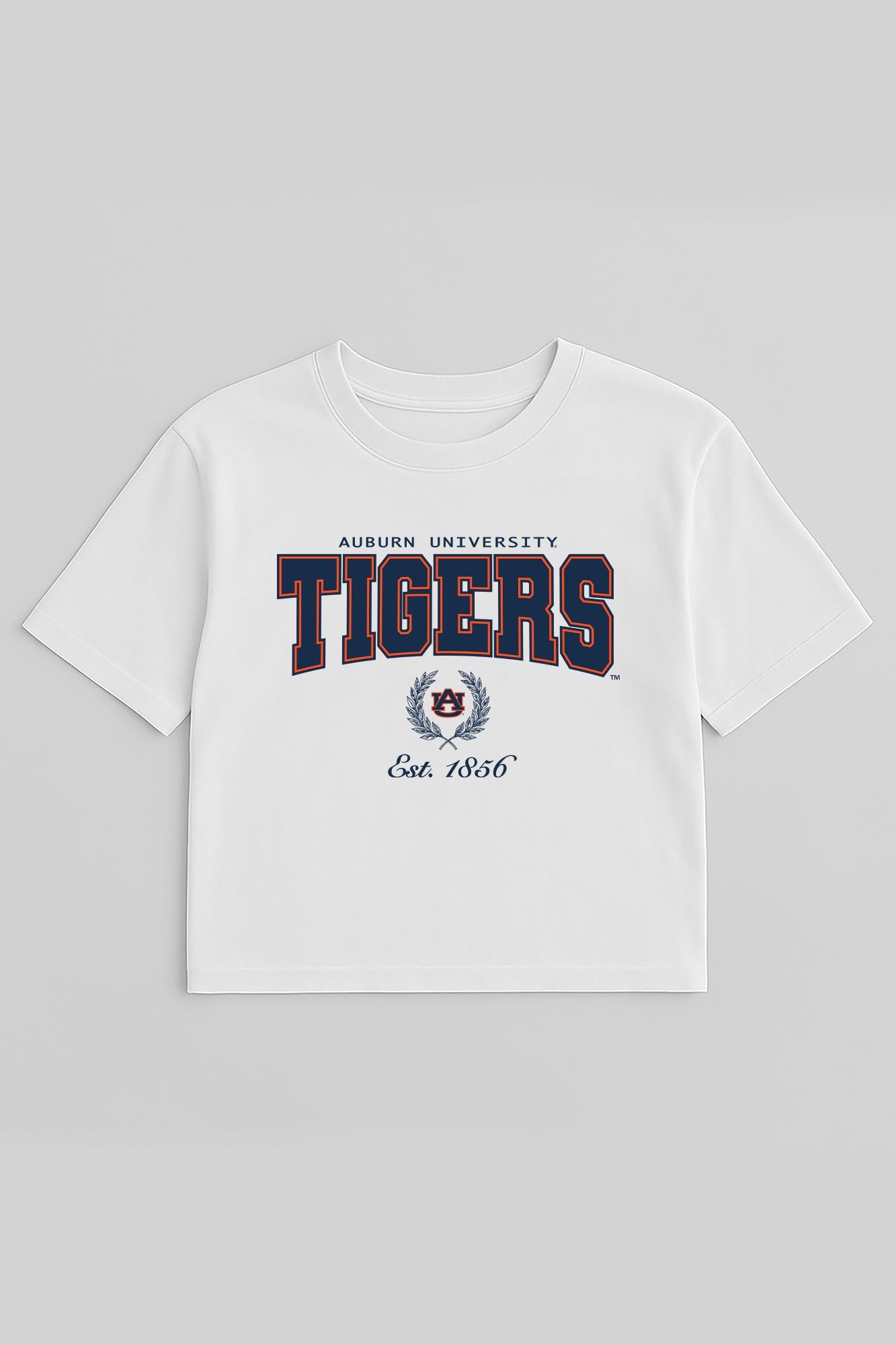 AUBURN TIGERS EASY WIN BOXY FIT CROP TEE