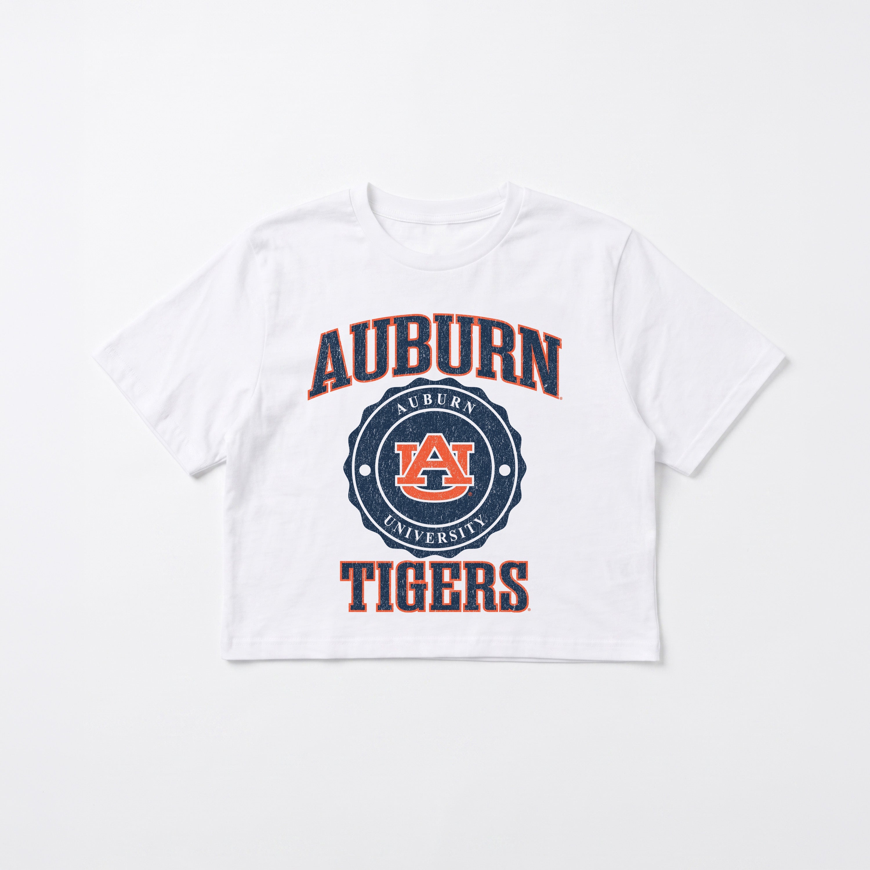 AUBURN TIGERS RETRO PLAY BOXY FIT CROPPED TEE