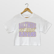 BALTIMORE RAVENS DEEP ROOTS BOXY FIT CROPPED TEE