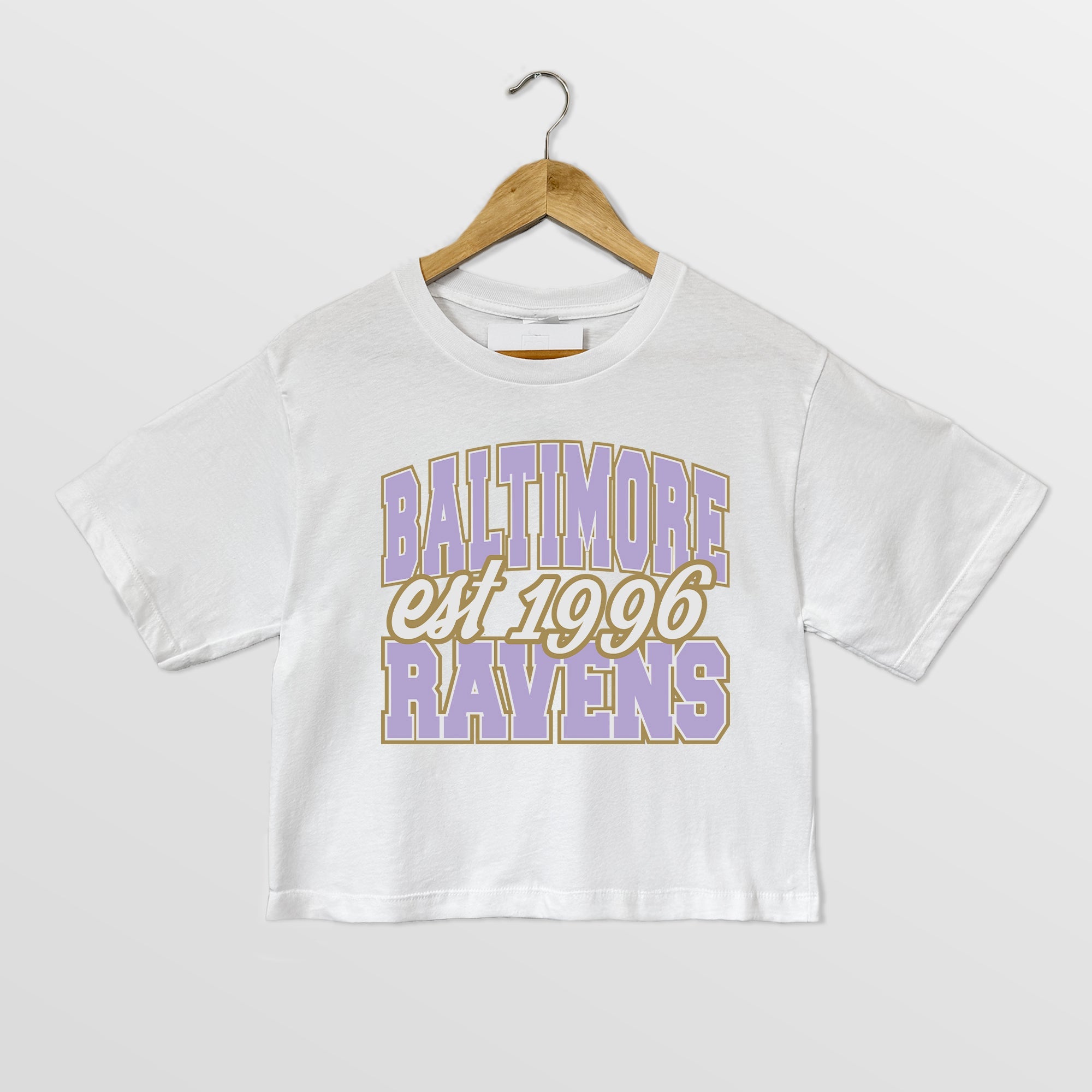 BALTIMORE RAVENS DEEP ROOTS BOXY FIT CROPPED TEE