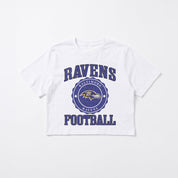 BALTIMORE RAVENS RETRO PLAY BOXY FIT CROPPED TEE