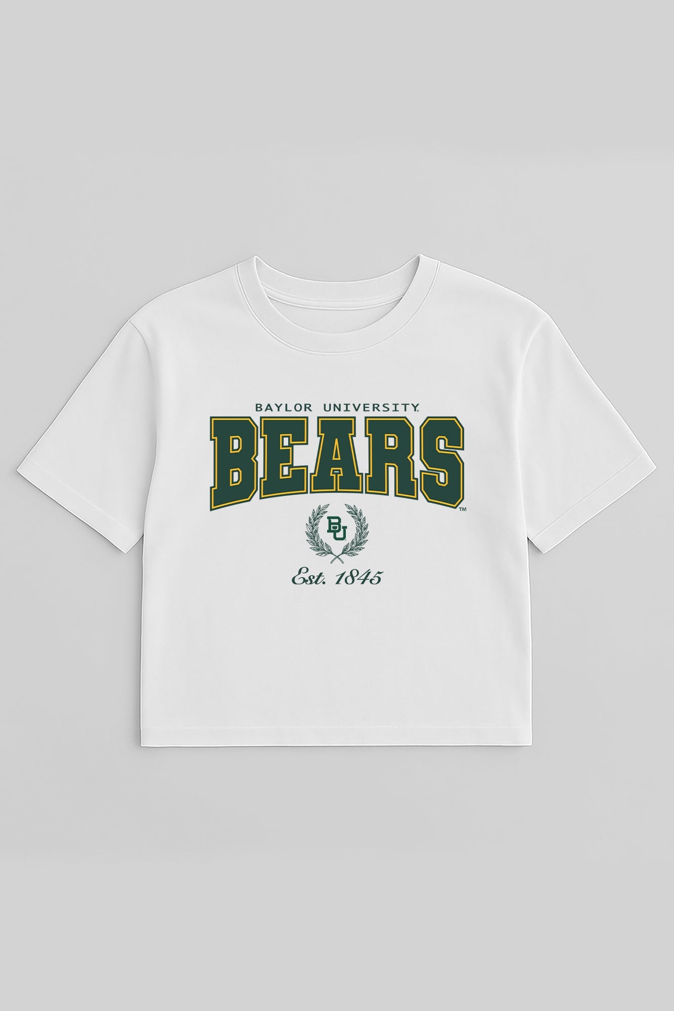 BAYLOR BEARS EASY WIN BOXY FIT CROP TEE