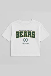 BAYLOR BEARS EASY WIN BOXY FIT CROP TEE