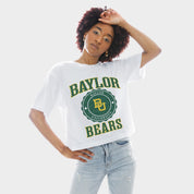 BAYLOR BEARS RETRO PLAY BOXY FIT CROPPED TEE