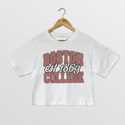 BOSTON COLLEGE EAGLES DEEP ROOTS BOXY FIT WOMEN'S CROPPED TEE
