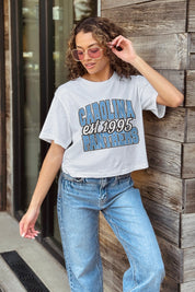 CAROLINA PANTHERS DEEP ROOTS BOXY FIT CROPPED TEE