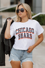 CHICAGO BEARS CLAIM TO FAME BOXY FIT WOMEN'S CROPPED TEE