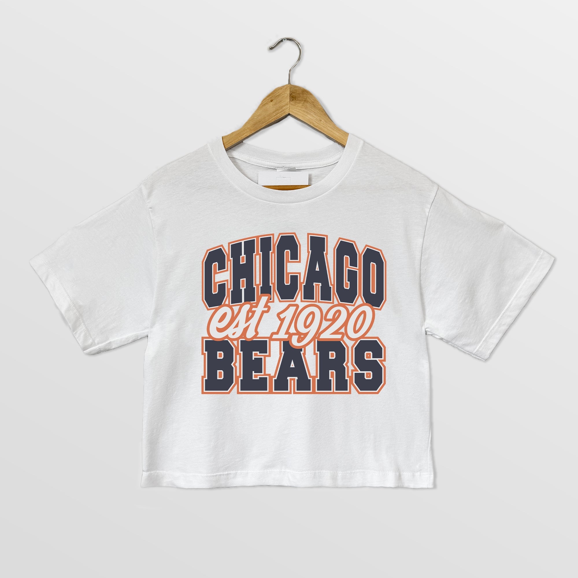 CHICAGO BEARS DEEP ROOTS BOXY FIT CROPPED TEE
