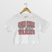 CHICO STATE WILDCATS DEEP ROOTS BOXY FIT WOMEN'S CROPPED TEE