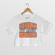 CINCINNATI BENGALS DEEP ROOTS BOXY FIT CROPPED TEE