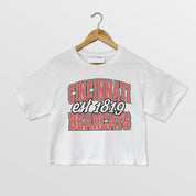 CINCINNATI BEARCATS DEEP ROOTS BOXY FIT WOMEN'S CROPPED TEE