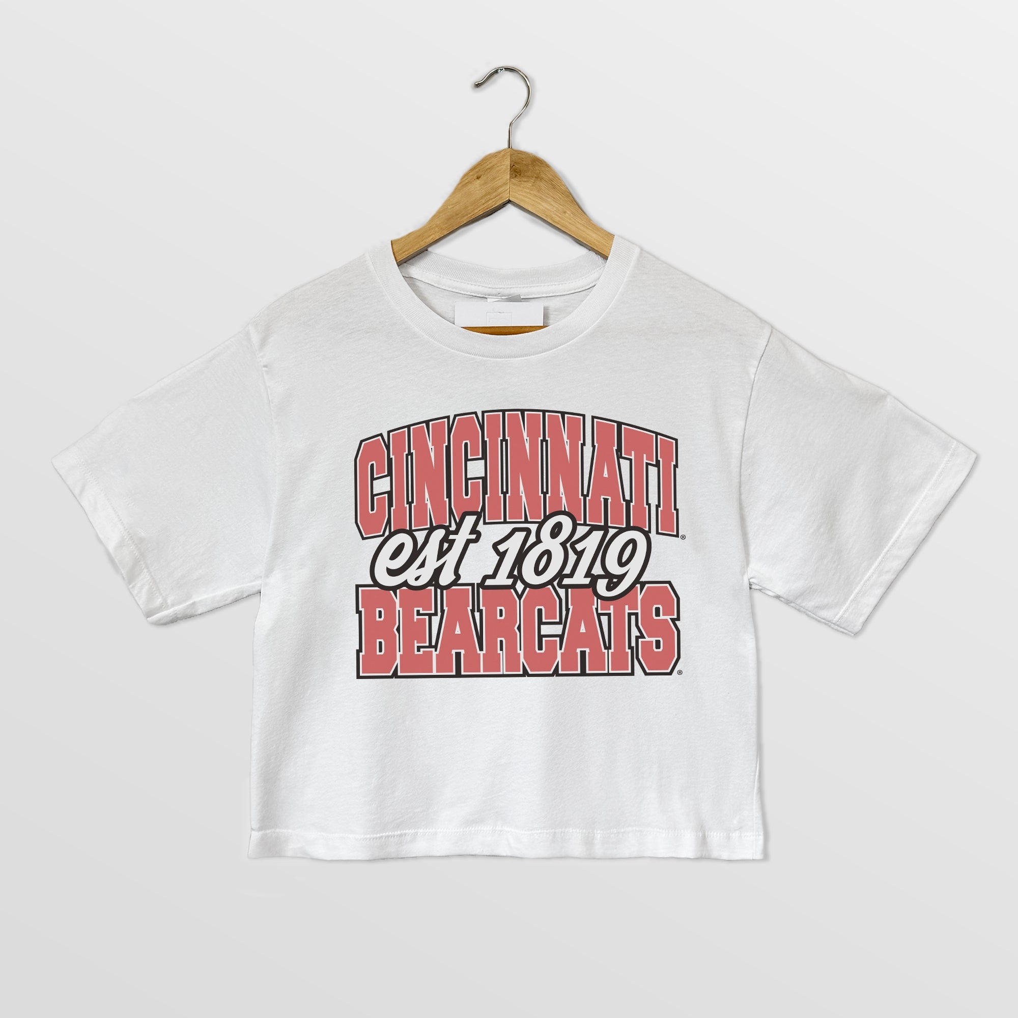 CINCINNATI BEARCATS DEEP ROOTS BOXY FIT WOMEN'S CROPPED TEE