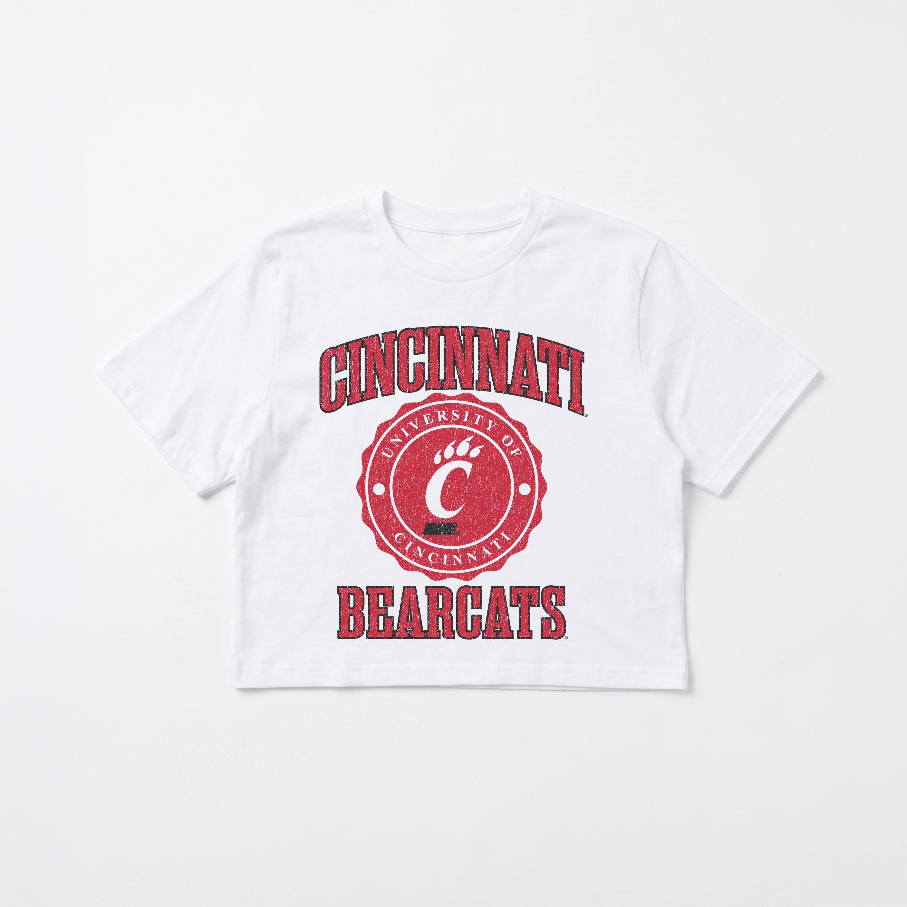 CINCINNATI BEARCATS RETRO PLAY BOXY FIT CROPPED TEE