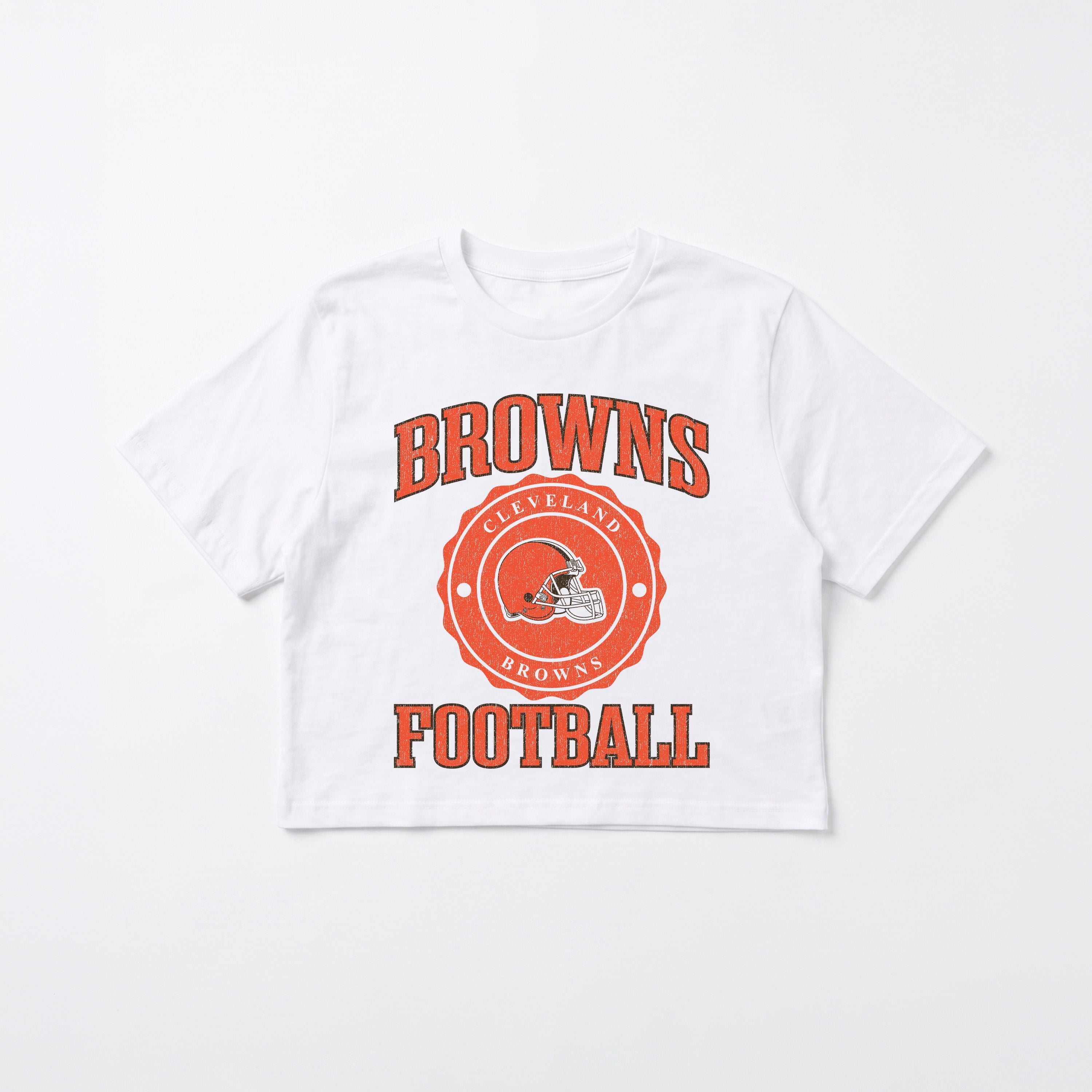 CLEVELAND BROWNS RETRO PLAY BOXY FIT CROPPED TEE