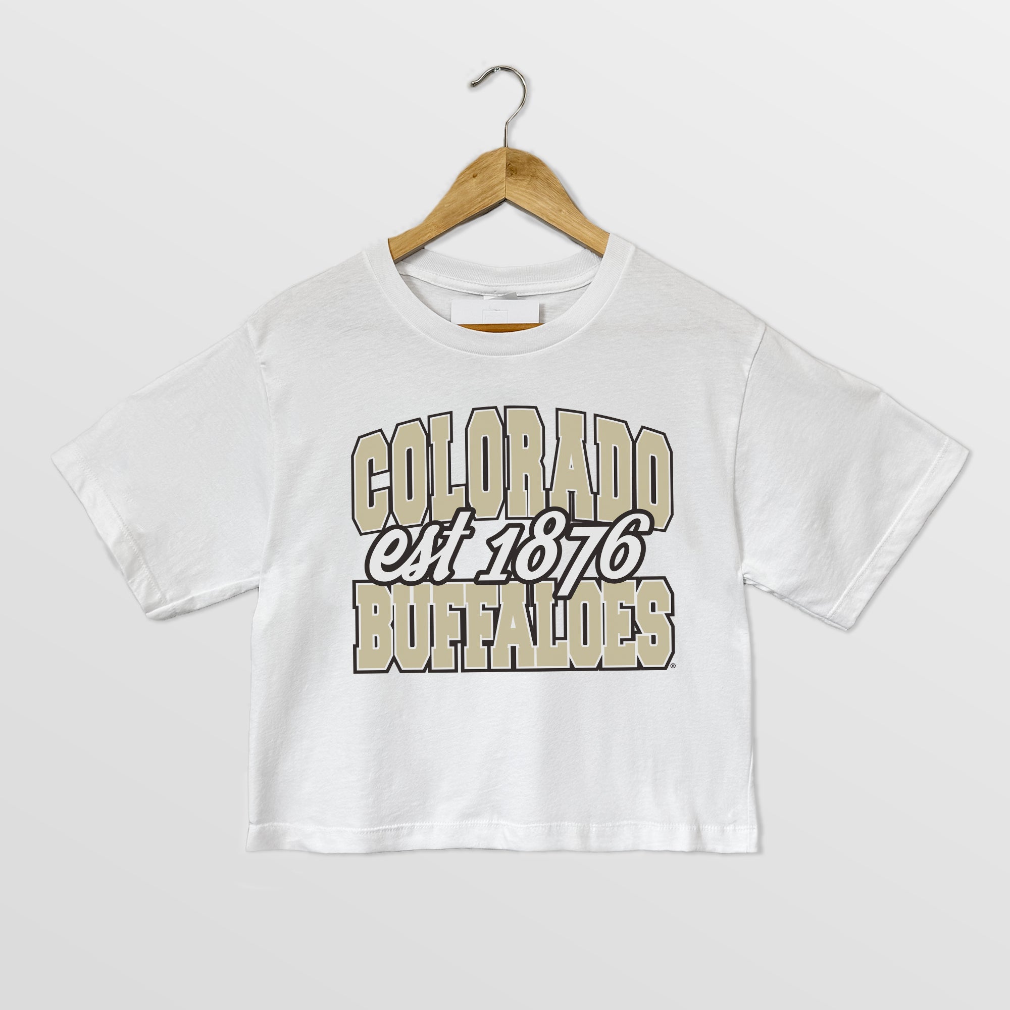 COLORADO BUFFALOES DEEP ROOTS BOXY FIT WOMEN'S CROPPED TEE