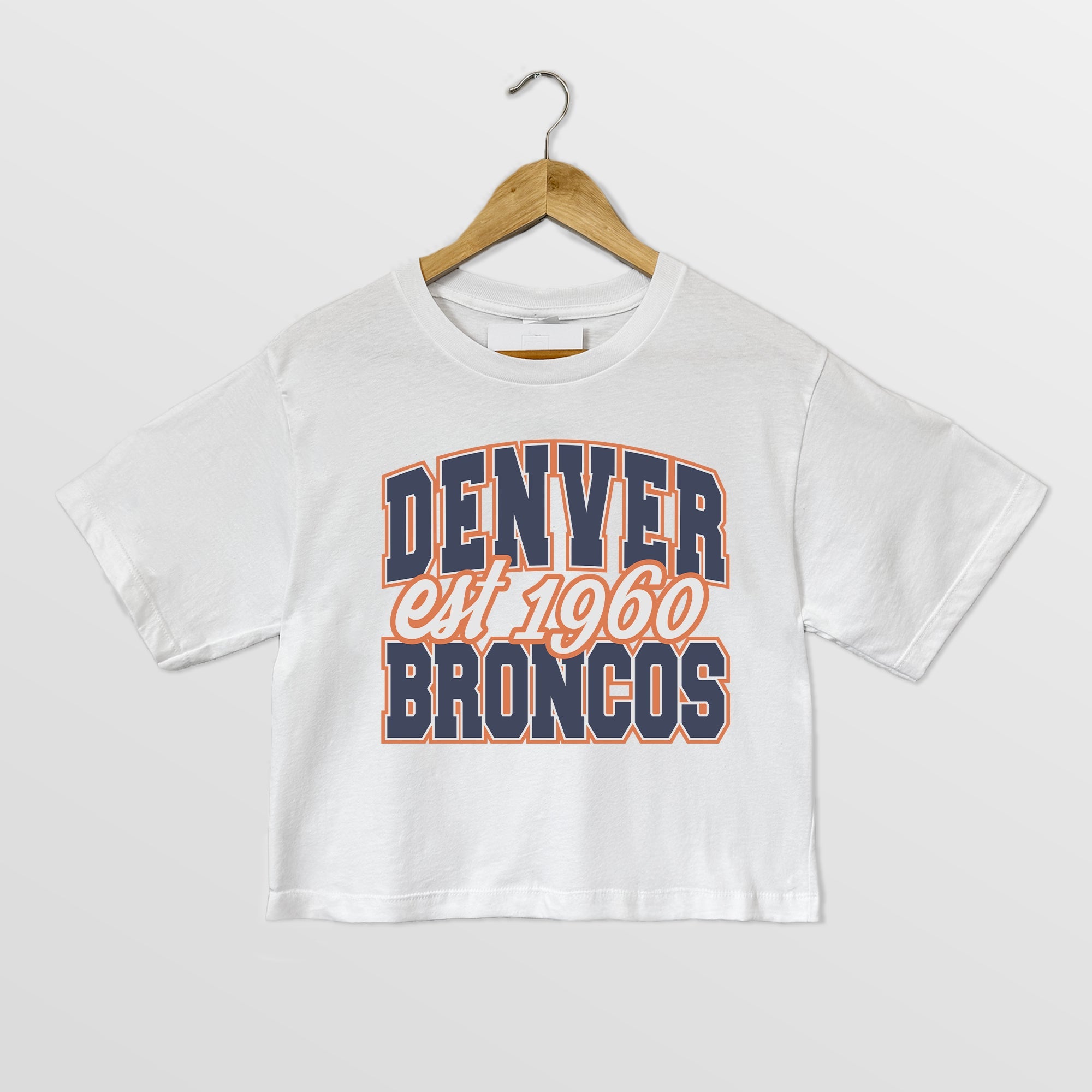 DENVER BRONCOS DEEP ROOTS BOXY FIT CROPPED TEE