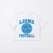 DETROIT LIONS RETRO PLAY BOXY FIT CROPPED TEE