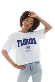 FLORIDA GATORS EASY WIN BOXY FIT CROP TEE