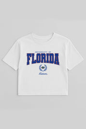 FLORIDA GATORS EASY WIN BOXY FIT CROP TEE