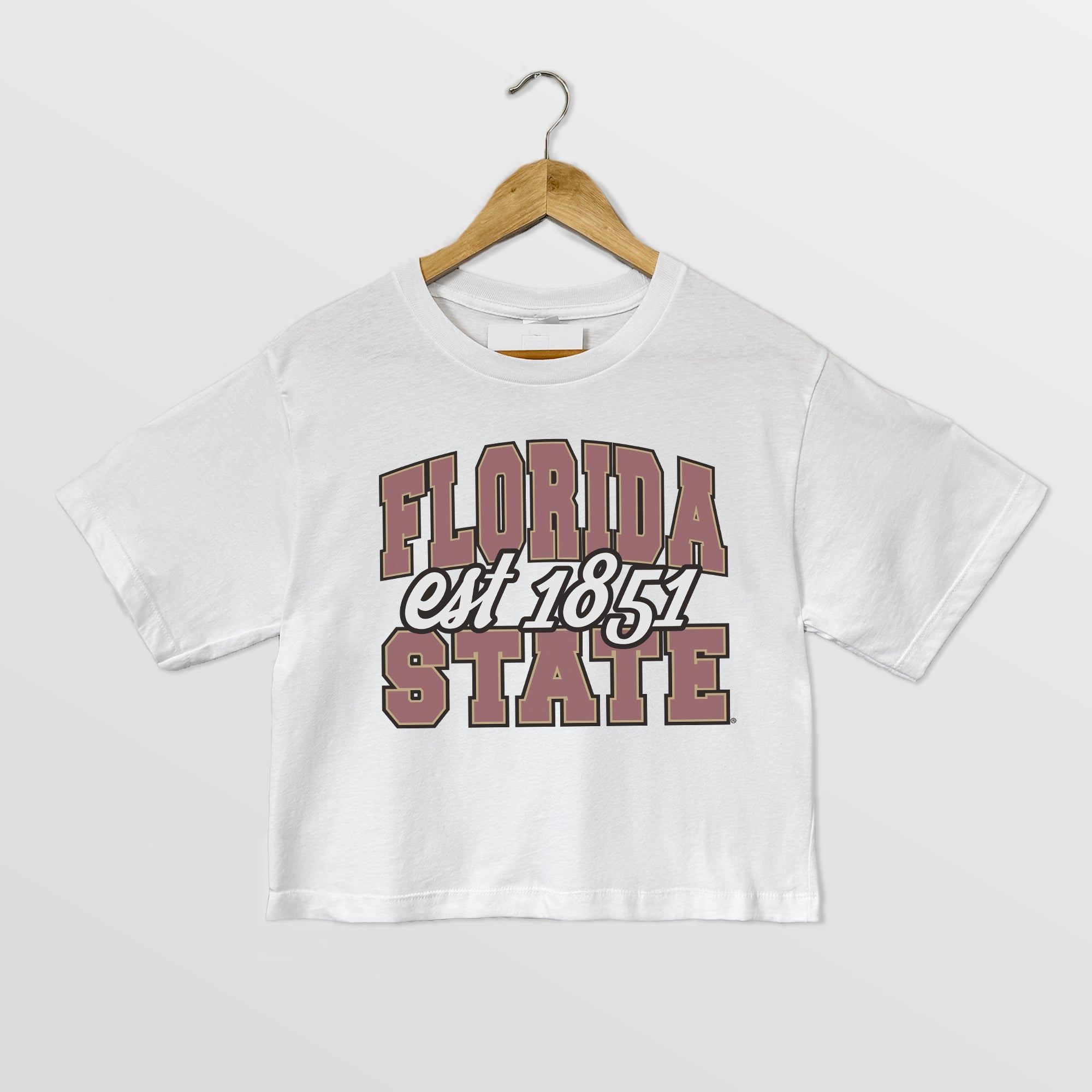 FLORIDA STATE SEMINOLES DEEP ROOTS BOXY FIT WOMEN'S CROPPED TEE