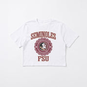 FLORIDA STATE SEMINOLES RETRO PLAY BOXY FIT CROPPED TEE