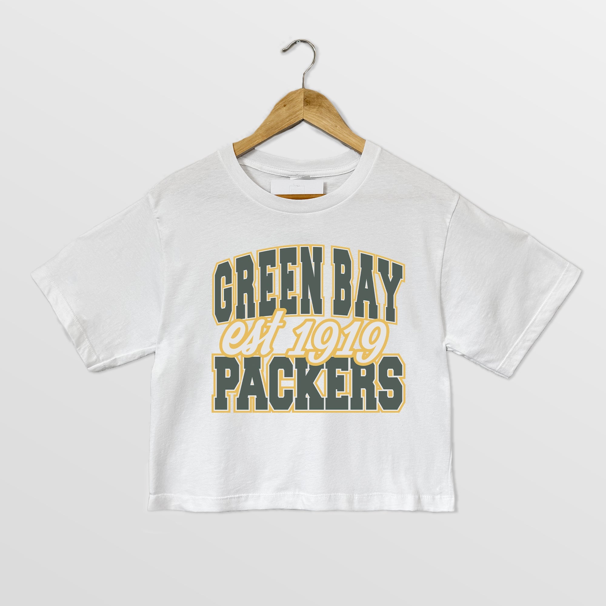 GREEN BAY PACKERS DEEP ROOTS BOXY FIT CROPPED TEE