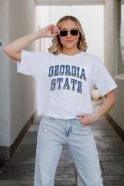 GEORGIA STATE PANTHERS CLAIM TO FAME BOXY FIT WOMEN'S CROPPED TEE