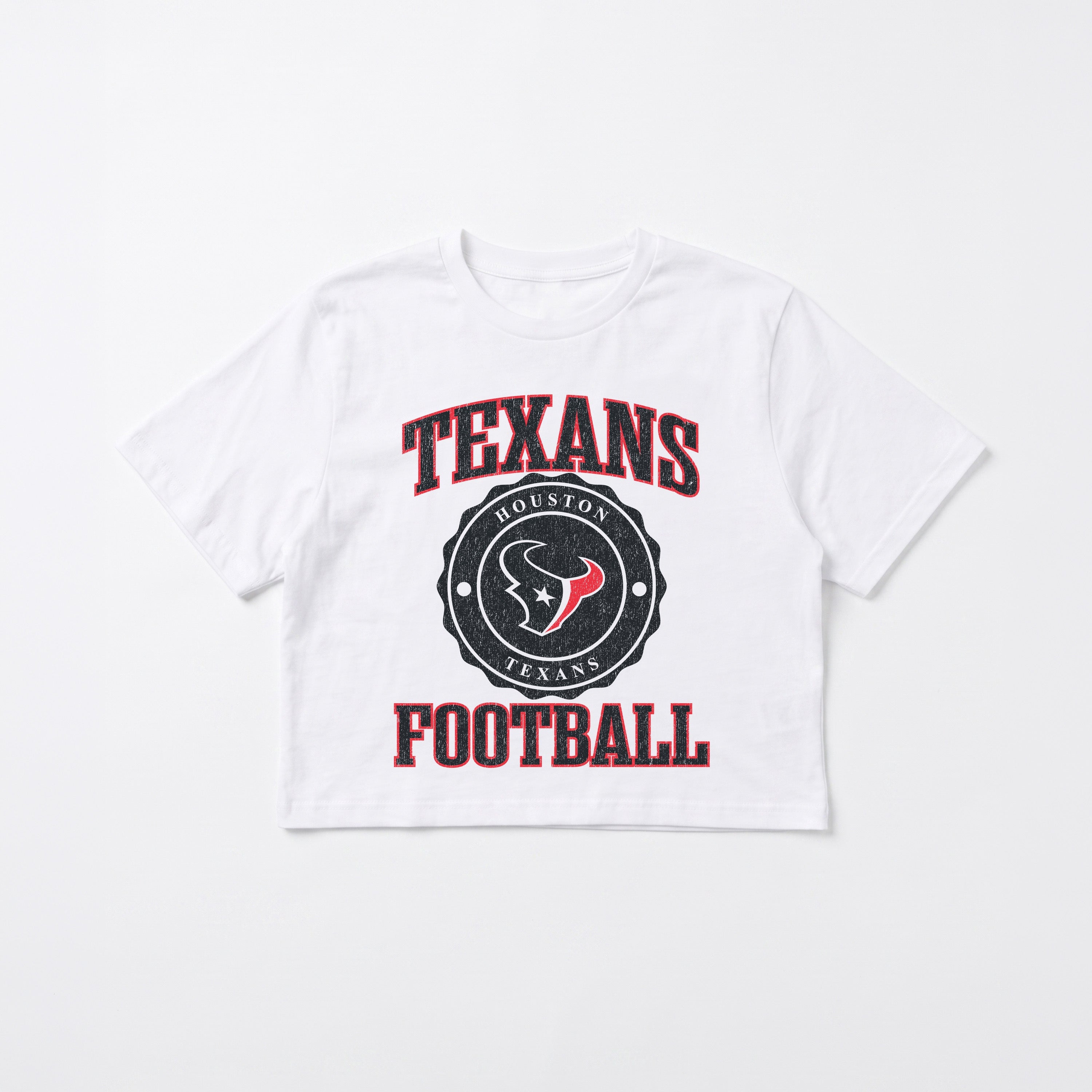 HOUSTON TEXANS RETRO PLAY BOXY FIT CROPPED TEE