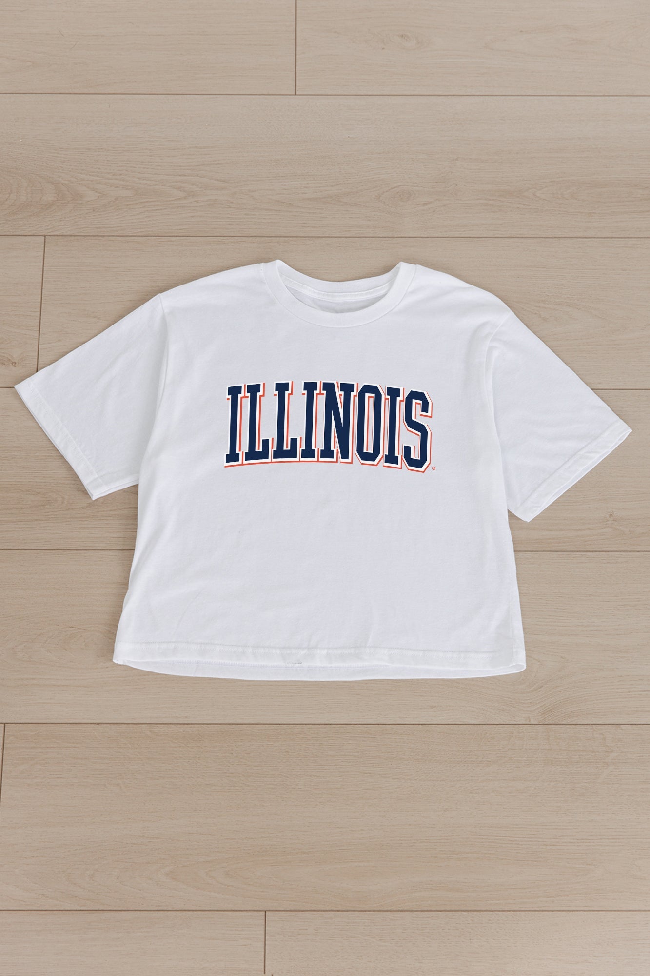 ILLINOIS FIGHTING ILLINI ALL-STAR APPEAL BOXY FIT WOMEN'S CROPPED TEE BY MADI PREWETT TROUTT