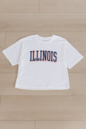 ILLINOIS FIGHTING ILLINI ALL-STAR APPEAL BOXY FIT WOMEN'S CROPPED TEE BY MADI PREWETT TROUTT