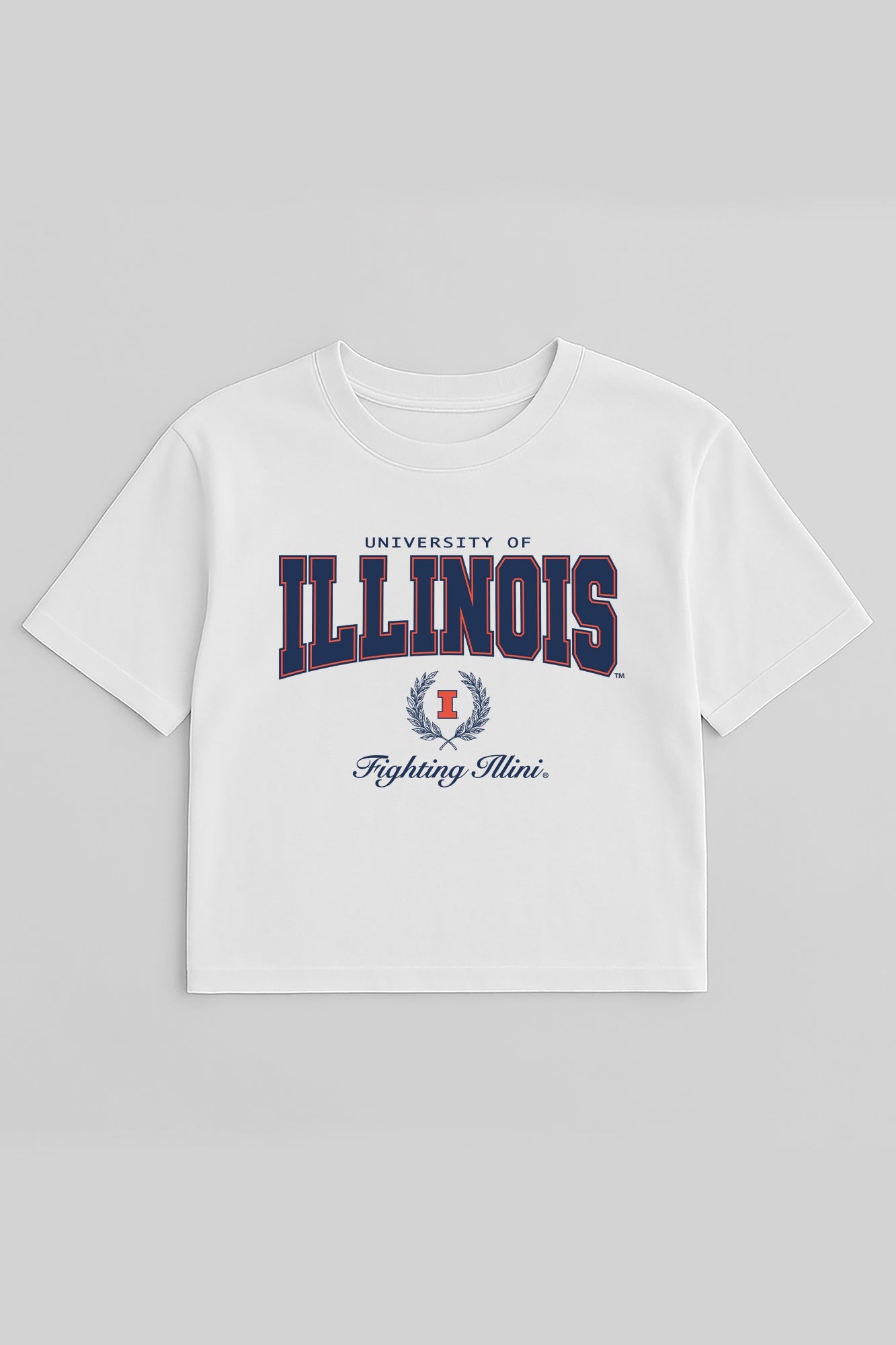 ILLINOIS FIGHTING ILLINI EASY WIN BOXY FIT CROP TEE