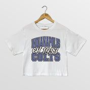 INDIANAPOLIS COLTS DEEP ROOTS BOXY FIT CROPPED TEE